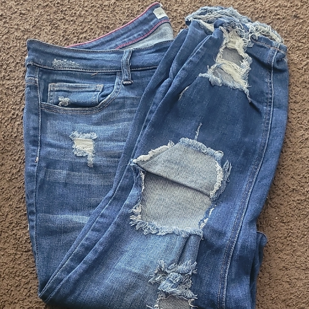 Cello Ripped Blue Skinny Jeans
